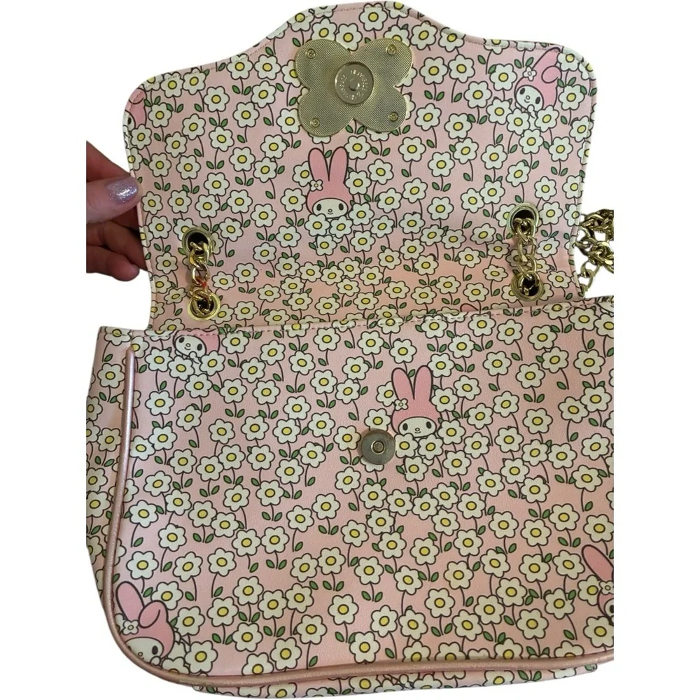 Sanrio Character My Melody Daisy Chain Flower Field Crossbody Shoulder Bag